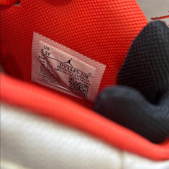 Nike Jordan Six 6 Rings Black/Team Orange GS SZ 6.5Y Retro True Flight - Picture 6 of 8